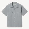 Draped Linen Deuce Coupe Camp Shirt