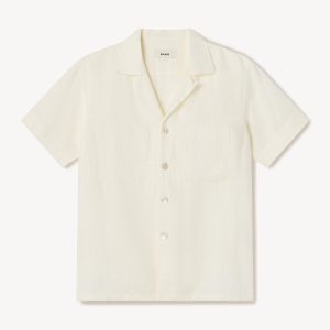 Crosshatch Linen Camp Shirt